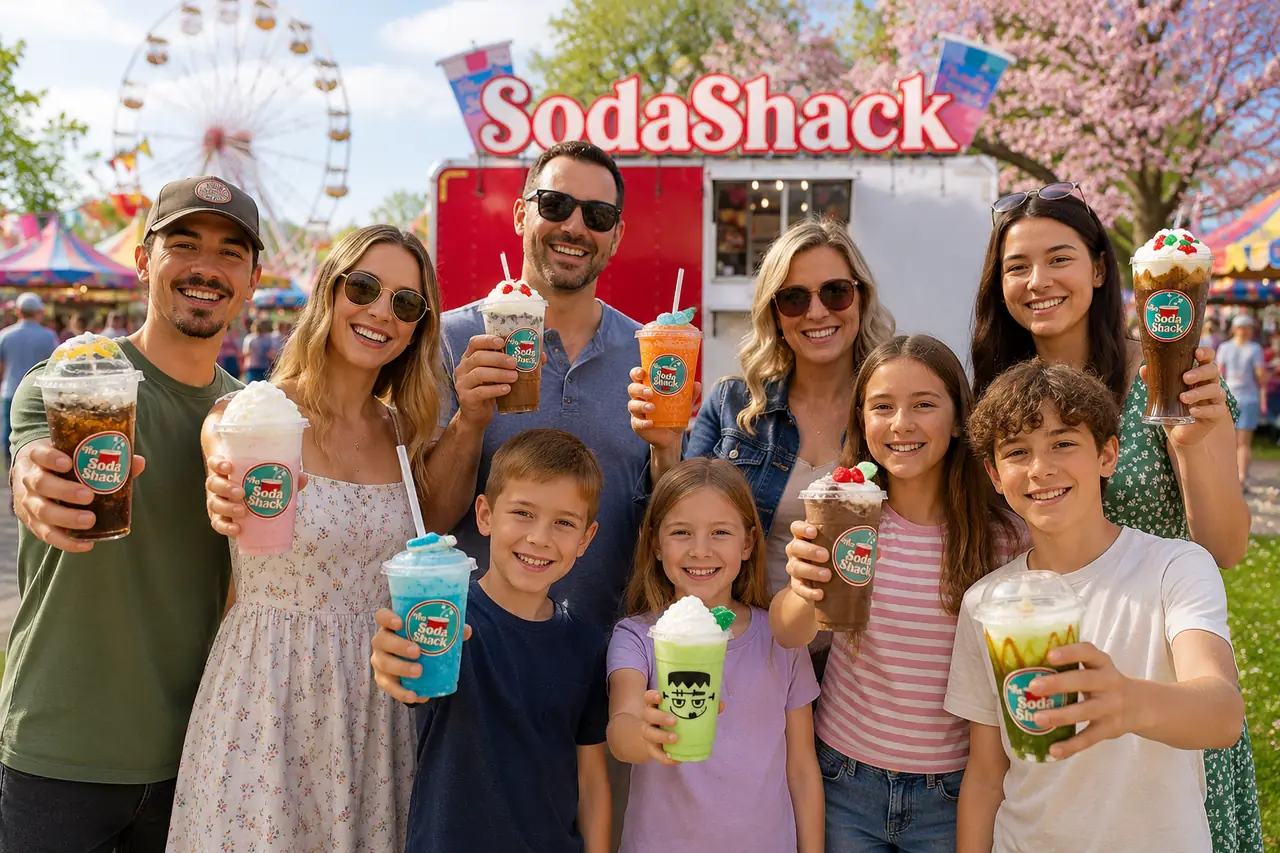 Summer group with all drinks